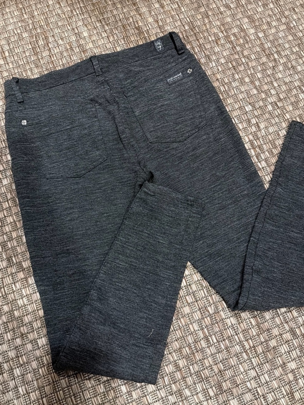 7 For All Mankind Men's Slim Stretch Jeans in Charcoal Heather